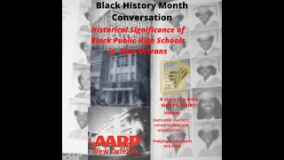Historical Significance of Black Public High Schools in New Orleans