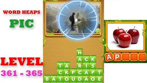 Word Heaps: Pic Puzzle Level 361 - 365 | All Answers | Walkthrough