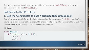 Resolving NameError When Using Local Variables in a Separate Class in Python 3