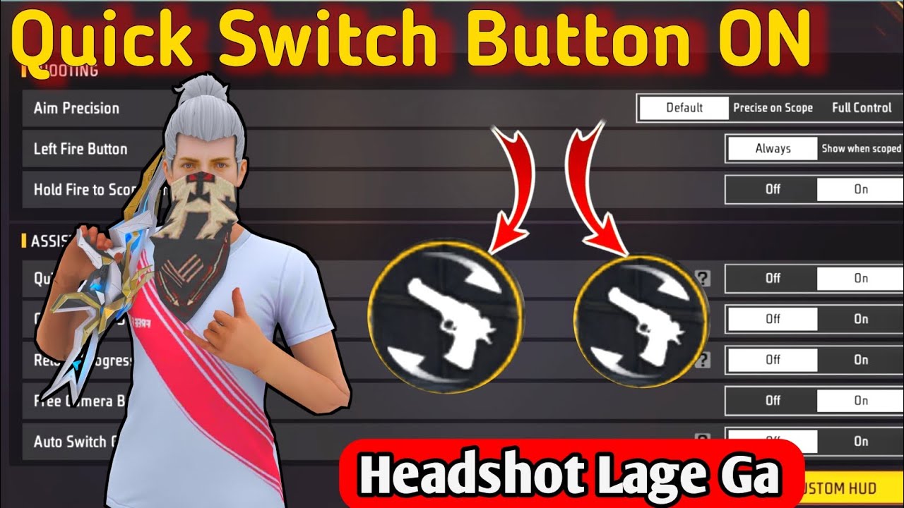 Quick Switch Button Kaise On Kare / Quick Switch button Setting // Free ...