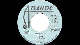 1981 Genesis  No Reply At All stereo Radio Promo 45short Version