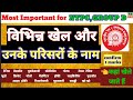 विभिन्न खेल परिसरों के नाम#gk #groupdgk #ntpcgk #rrbgk #rrb #railwaygk #rsrrb