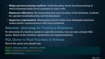 How to Check for Function Existence in a Specific Schema in Postgres Easily