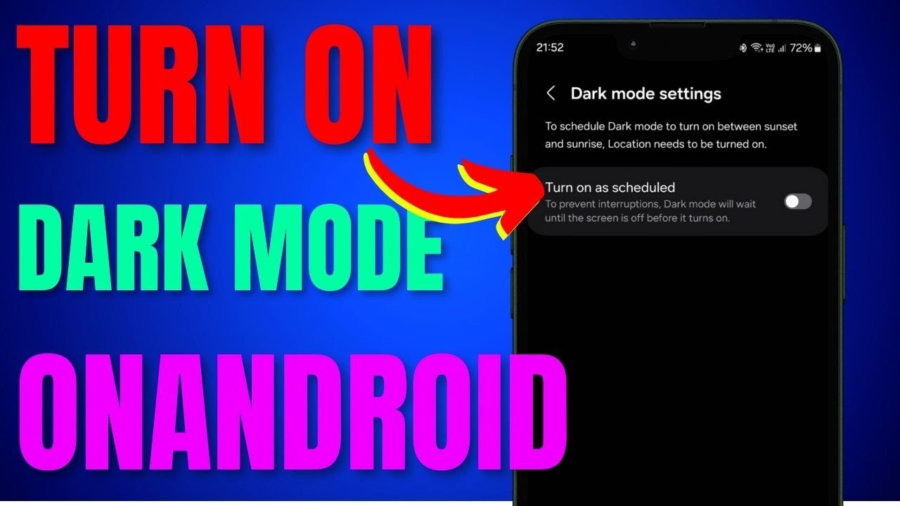 How to Turn On Dark Mode on Android - YouTube