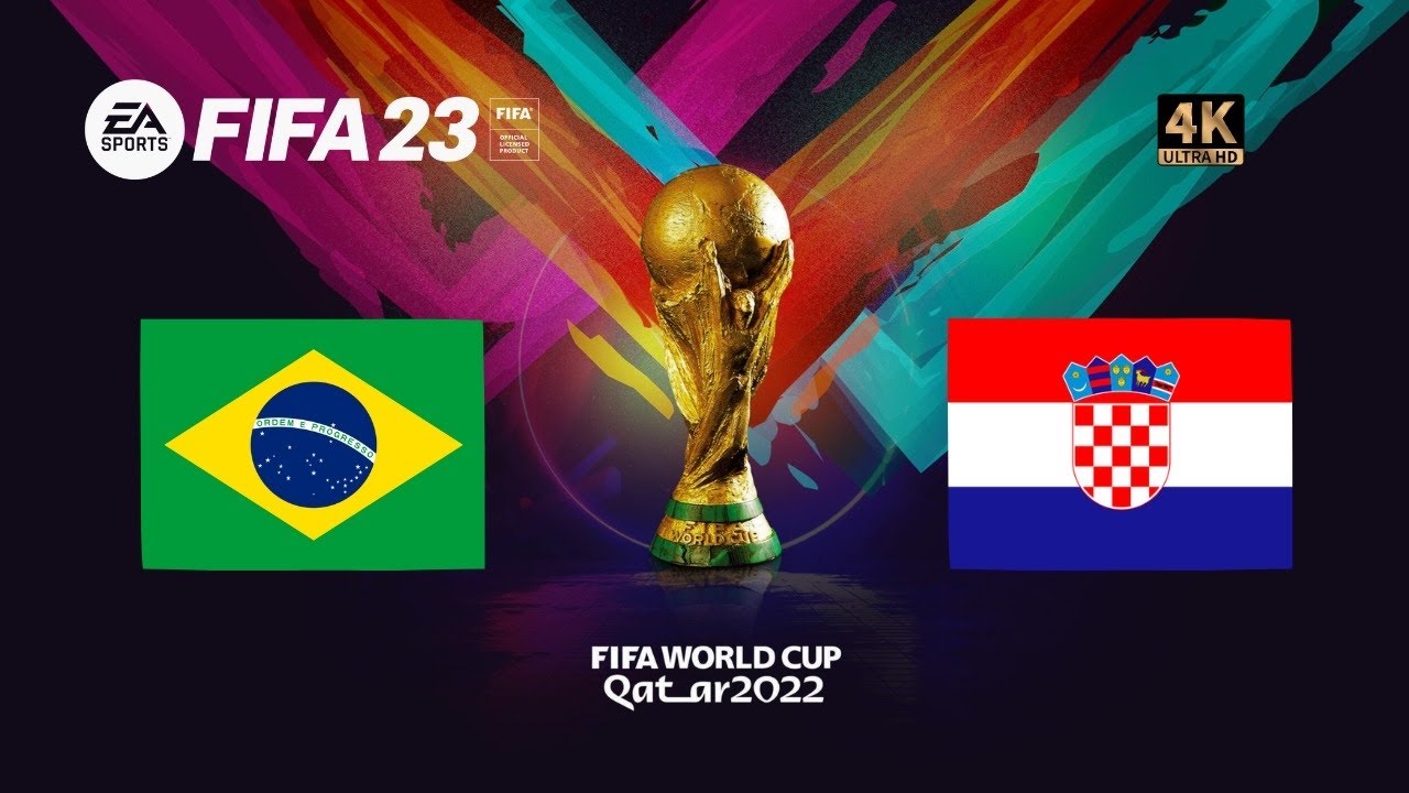 FIFA 23 Gameplay, Brasil x Croácia, Copa do Mundo Qatar 2022