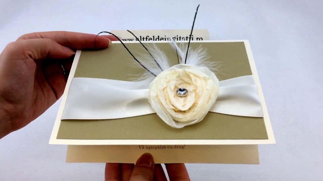 Invitatie Nunta Vintage Diamant Www Altfeldeinvitatii Ro Youtube