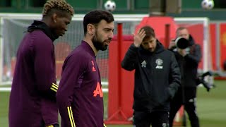 Man Utd Players Train Ahead Of Roma Europa League Semi-Final Clash