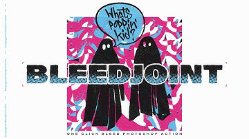 CREATE INK BLEED EFFECT IN PHOTOSHOP  / BleedJoint Action Tutorial