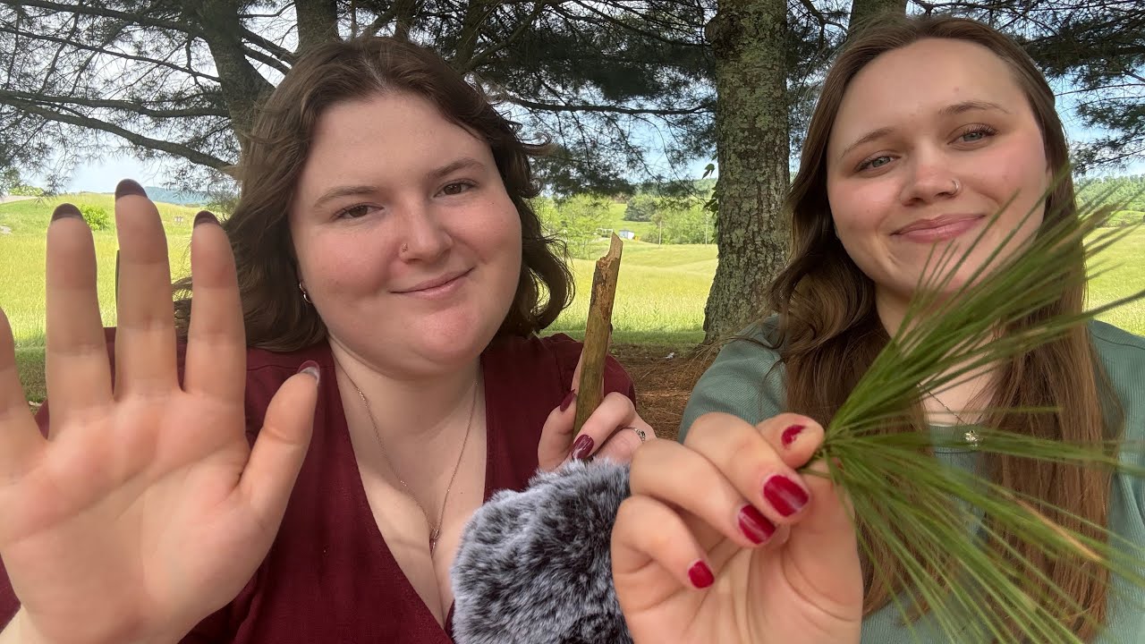 outdoor asmr! 🏞️🪾 (nature triggers + wind sounds) - YouTube