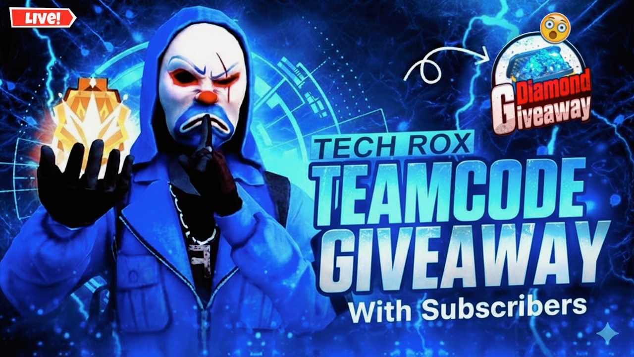 FREE FIRE LIVE CUSTOM ROOM GIVEAWAY | FF LIVE TEAM CODE GIVEAWAY | FF LIVE GIVEAWAY DJ ALOK |FF LIVE