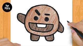 #15 How to Draw a Shooky BT21 - Easy Drawing Tutorial