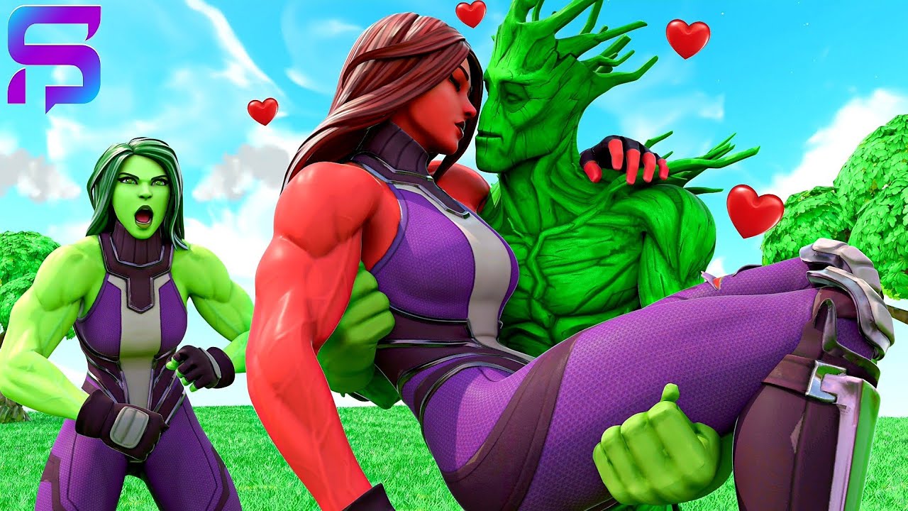 HULK GROOT KISSES the WRONG SISTER.... ( Fortnite Short )