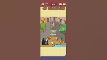 Help Them - Tricky Puzzle - Level 82 - Help the girl escape from the animal cage #games #viralshort