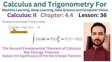 Lesson 36 Part II: The Second Fundamental Theorem of Calculus | Net Change Theorem
