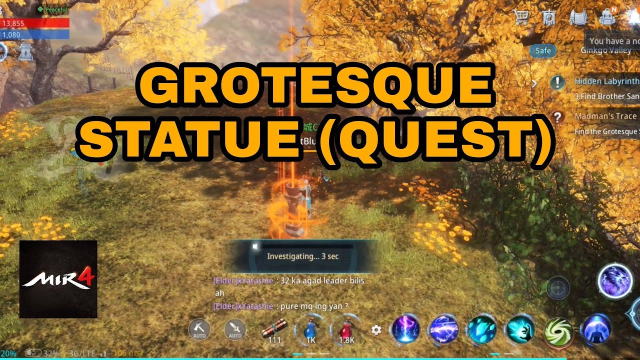 MIR4 FIND THE GROTESQUE STATUE YouTube