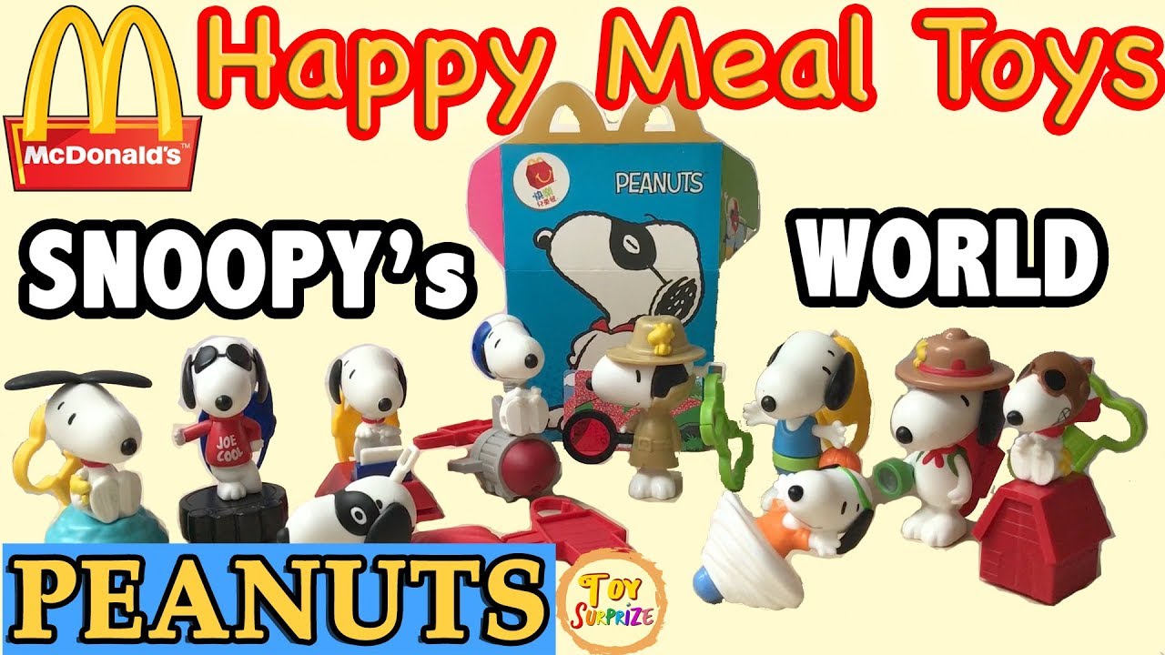 Snoopy McDonald's Happy Meal Toys 2018 COMPLETE SET - YouTube