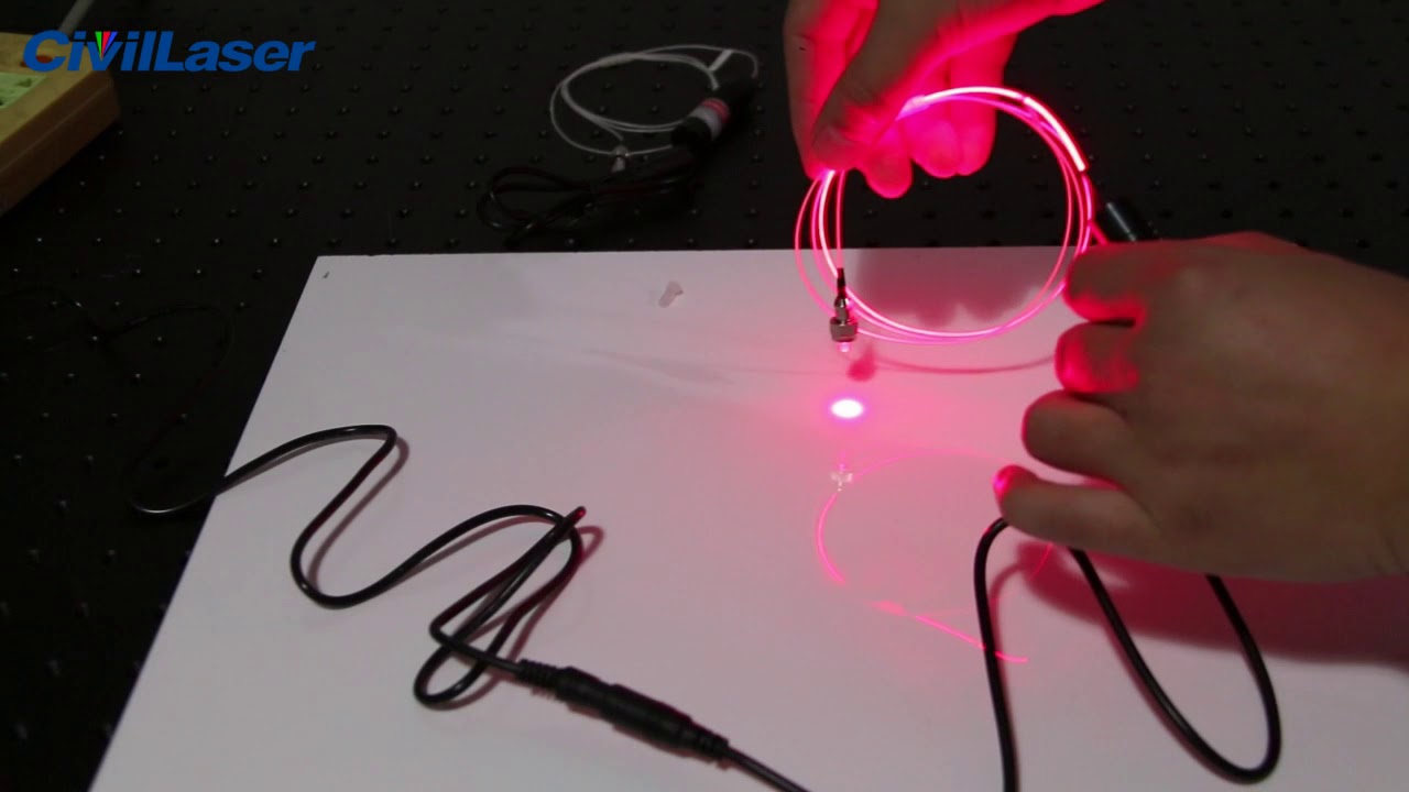 Civillaser 650nm 30mw Single Mode fiber coupled laser - YouTube