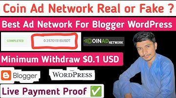 CoinAdNetwork Payment Proof | Ad Network Payment Proof | Best Ad Network for Blogger WordPress 2025