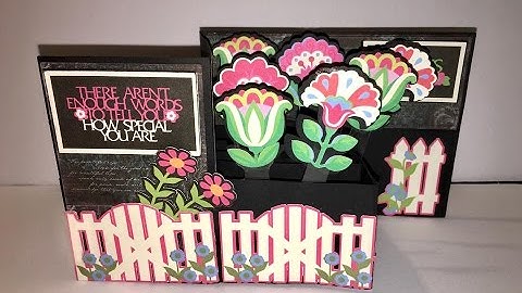 Z fold box card  made in Cricut Design Space