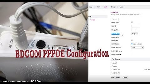 BDCom pppoe onu configuration | BDCOM router configuration in telugu | wifi router setup