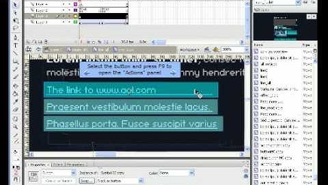 04 create a button in flash and assign a link to it