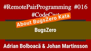#RemotePairProgramming (Excerpt) Ep 016:  Adi & Johan - About BugsZero Kata