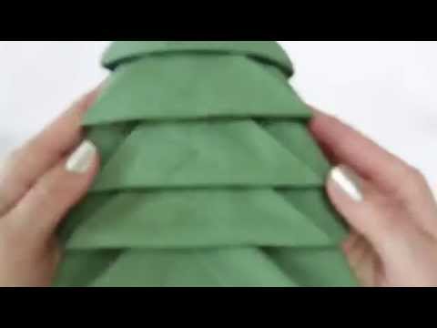 Arbol de Navidad - Como formar la servilleta para tu mesa - instrucciones