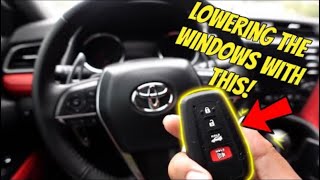 Toyota Camry 2018+ UNLOCKING A HIDDEN FEATURE!!! Rolling the WINDOWS Down with the KEY FOB!!!