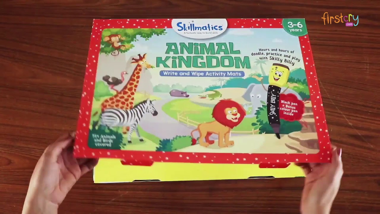 6 Years Skillmatics Educational Game: Animal Kingdom 4 Learning Tools for Boys and Girls 3 3-6 Years 5 | Erasable and Reusable Activity Mats with 2 Dry Erase Markers