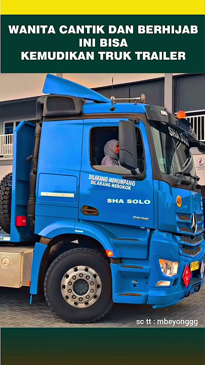 Wanita cantik supir truk trailer #shorts