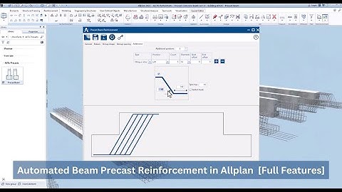 Automated Beam Precast Reinforcement in Allplan - ALLTO Precast PythonParts [Full Features]