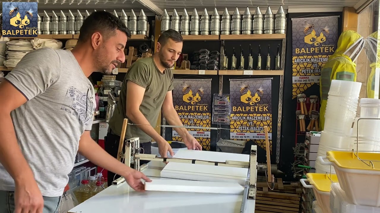 Arı Kovanı Daraltma Köpüğü Kesim Makinası - Beyşehir Balpetek