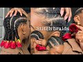 Straight Back Braids On Myself | &quot;Cornrose&quot;