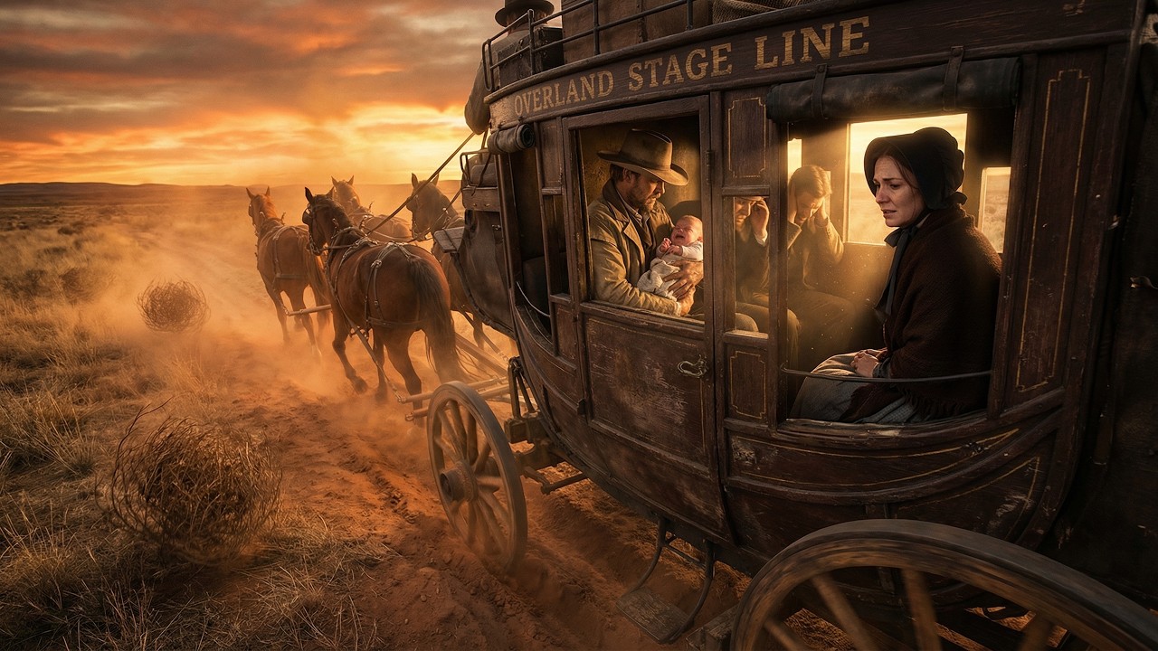 Baby Wouldn’t Stop Crying on a Stagecoach… Until a Widow Did the Unthinkable for a Rancher