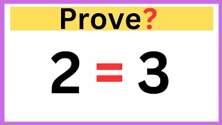 Phillipin | An amazing olympiad math problem  | 2=3 can you solve this trick | olympiad math