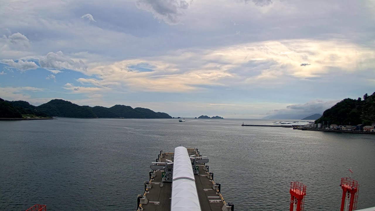 八幡浜港フェリーターミナル ライブカメラ 海 4K　Yawatahama Port Ferry Terminal Live camera Sea side