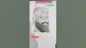 Sketch of Shri Guru Gobind Singh ji🙏 #viral#trending#youtube#sikhguru#shorts❤️❤️ Agamjot Singh dbn