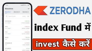 Zerodha Me Index Fund Me Invest Kaise Kare, Zerodha Kite Index Fund Invest