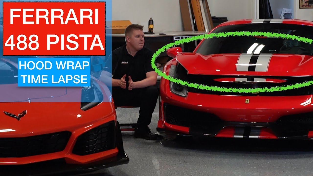 Ferrari 488 Pista Hood Wrap Time Lapse Youtube