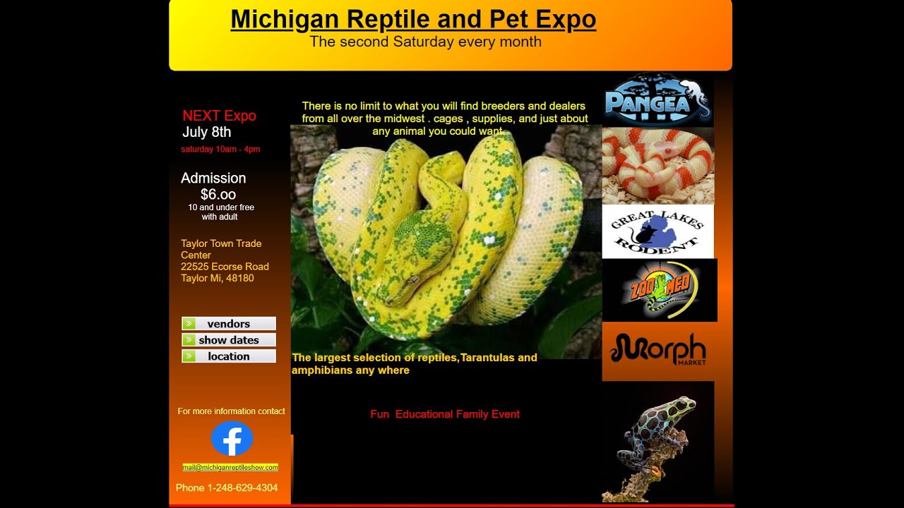 Michigan Reptile Expo (READ BELOW - IMPORTANT!!!) - YouTube