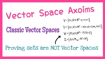 Vector Space Axioms Walkthrough & examples