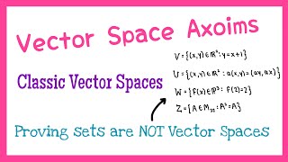 Vector Space Axioms Walkthrough Examples