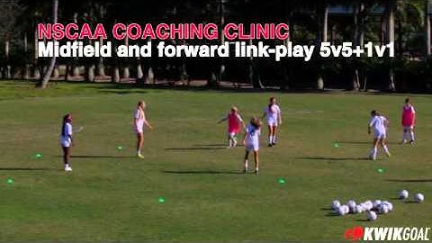 NSCAA Clinic: Midfield and forward link-play 5v5+1v1