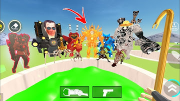 Nextbots in playground update new zoochosis mecha titans huggy wuggy playtime 😱 chasing nextbots 🔥