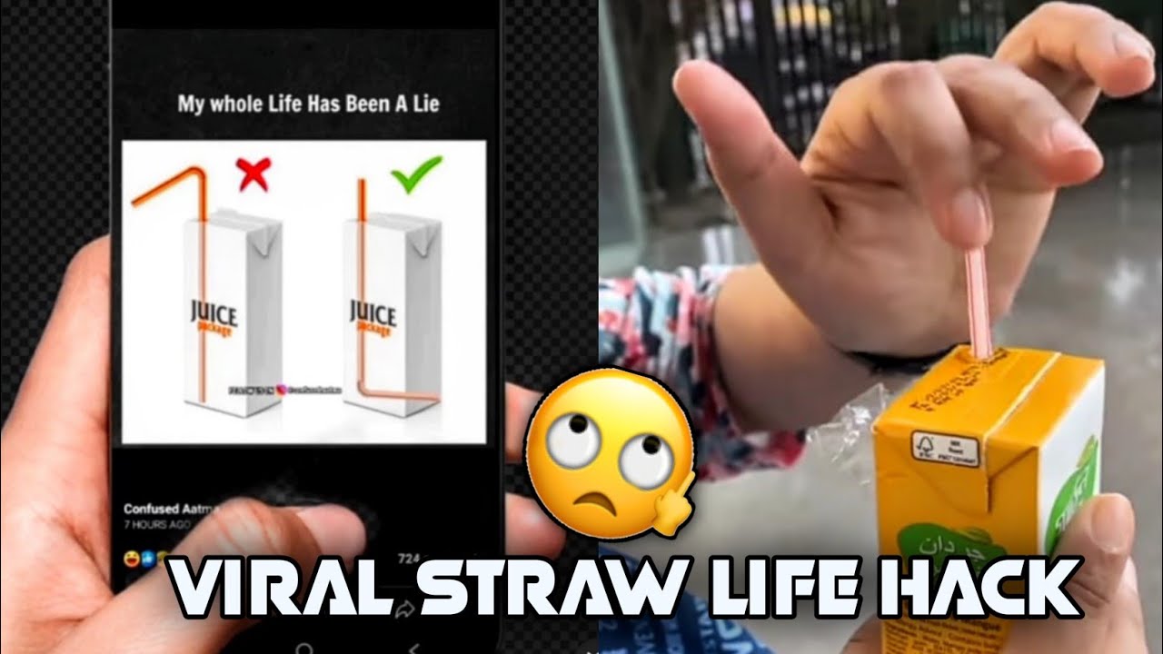Viral Funny Straw Life Hack Straw Life Hack meme YouTube
