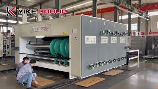 Jumbo size chain feeder flexo 3 color slotter machine YIKE GROUP