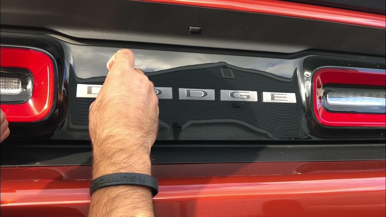 Dodge Challenger Rear Emblem Overlays | Black Dodge Letter Decal