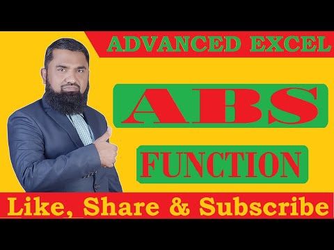 Microsoft Excel Tutorial Abs Function