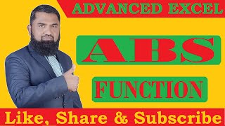 Microsoft Excel Tutorial Abs Function