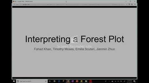 Interpreting a Forest Plot: Evidence Based Dentistry